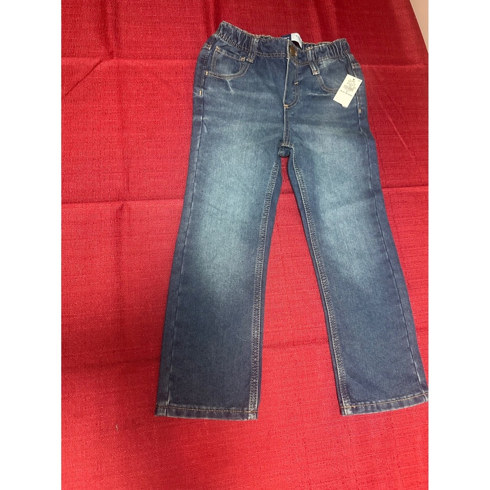 Old Navy Boys Straight Adjustable Waist Jeans Medium Wash 4T 607832-01-1